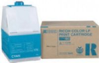 Ricoh 888445 Cyan Toner Cartridge for use with Aficio CL7200 and CL7300 Printers; Up to 10000 standard page yield @ 5% coverage; New Genuine Original OEM Ricoh Brand, UPC 026649884450 (88-8445 888-445 8884-45)  