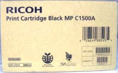 Ricoh 888523 Black Toner Cartridge for use with Aficio 615C and MP C1500A Copier Machines, Up to 9000 standard page yield @ 5% coverage, New Genuine Original OEM Ricoh Brand, UPC 026649885235 (88-8523 888-523 8885-23) 