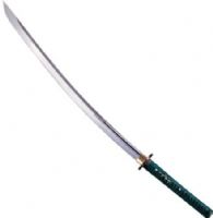Cold Steel 88DK Dragonfly Series Katana, 29 1/4" Blade Length, 40 3/4" Overall Length, 1055 Carbon Steel, 10 1/4" Samé (Ray Skin) Handle with Teal Green Cord with Brass Menuki Handle, Black Lacquered Wood Scabbard, Weight 37.1 oz., UPC 705442006145 (88-DK 88 DK) 