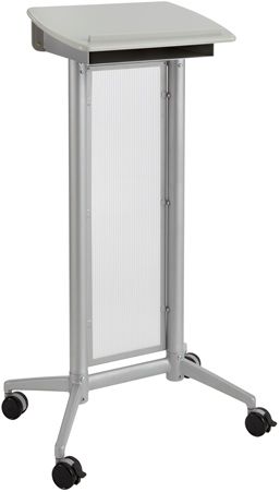 Safco 8912GR Impromptu Lectern, Metallic Gray; Compartment Size 14 1/2