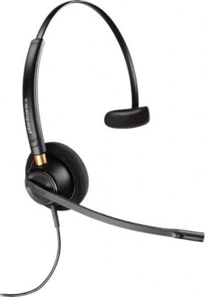 Plantronics 89433-01 EncorePro 510 -  HW510 On-Ear Headset, Wired Connectivity Technology, Mono Sound Output Mode, Boom Microphone Type, Wideband audio for clearer conversations, Ultra noise-canceling microphone filters out background noise, Low-sitting extendable microphone enables optimal mic positioning, Reinforced, lightweight headband provides strength and durability, UPC 017229144699 (89433-01 89433 01 8943301 EncorePro-510 EncorePro510 HW510 HW-510 HW 510)