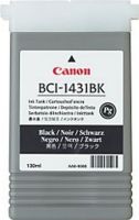 Canon 8963A001AA model BCI-1431BK Black Ink Tank, Inkjet Print Technology, Black Print Color, 130 ml Ink Volume, New Genuine Original OEM Canon, For use with IMAGEPROGRAF W6200 (8963A001AA 8963A-001AA 8963A 001AA BCI1431BK BCI-1431BK BCI 1431BK BCI1431 BCI-1431 BCI 1431) 