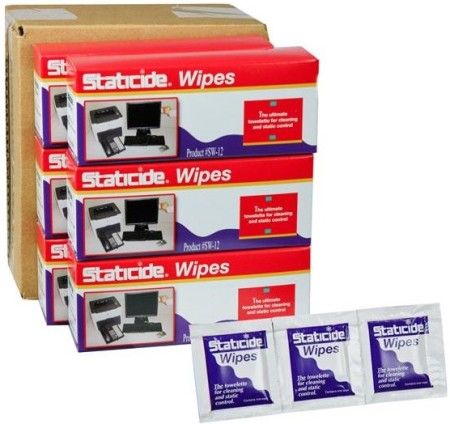 Kodak 896-5519 Staticide Wipes, Each wipe measures 5 x 8