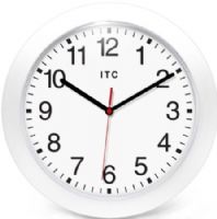 Infinity Instruments 90/0010-2 Intrinsic Wall Clock, 12.5" Round Diameter, White Resin Case, Shatter-Resistant Safety Plastic Lens, Arabic Numbers, Straight Second and Minute Hands, Requires 1 AA Battery (not included), UPC 731742001023 (9000102 90-0010-2 90 0010-2) 