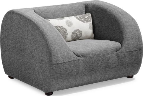 Zuo Modern 900030 Event Gray Arm Chair with Floral Pattern Pillow, Arm Chair Product Type, Contemporary / Modern Style, Event Product Collection, 15