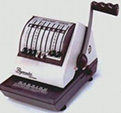 Paymaster 9000-8 Refurbished Check Writer, Document Security with 8 Column Print Capacity, Custom Name Plate, Replaceable Ribbon Cartridge, Dye-Based Inking for Maximum Protection, Large, Easy-to-Read Type Style Includes Dollar & Cents Demarcations (90-008 PAY-90008 PAY90008 90008-R)