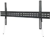 Level Mount 900F Ultra Slim Flat Fixed Panel Mount Fits Flat Panel TV’s 34 -65” and up to 200 Lbs., For Indoor/Outdoor use, UL Listed/Approved, Only .5” from the wall, Built-in Bubble Level, Stud Finder & all Hardware included, Fixed Position, Extension Arms included, 2 piece design, Matte Black Powder-Coat Finish, Mounts to Wood, Concrete or Metal, UPC 785014014006 (90-0F 900-F) 