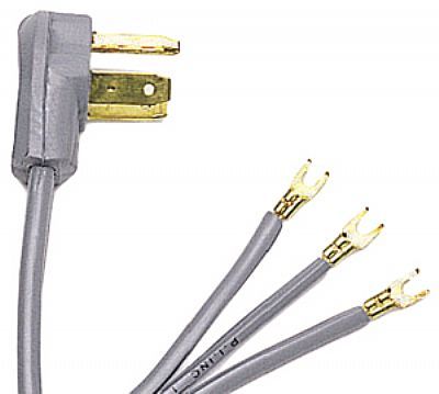 Petra 90-1010 Dryer Cord (Open Eyelet) (4' 30A). 4' Dryer Cord  30A 250V (12/48), UPC 086844910101 (901010 90 1010 901-010 9010-10)