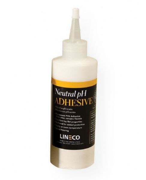 Lineco 9011008 Neutral pH Liquid Adhesive; For professional framing, hobby, or office use; Materials for mounting, repairing, cleaning, and preserving; Ideal for prints, photos, postcards, or any paper item; All products are acid-free with a neutral pH; Shipping Weight 1.00 lb; Shipping Dimensions 7.6 x 2.00 x 2.00 in; UPC 099295530101 (LINECO9011008 LINECO-9011008 LINECO/9011008 CRAFT OFFICE)