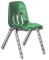 Virco 9016-GRN34 Classic Classroom Chair 16", Green 34; Vented, anti-static soft plastic shell seat, tubular chrome finish steel frame and nylon floor glides; 16"; Green 34; Dimensions 21" x 18" x 39"; Weight 40 Lbs (VIRCO9016GRN34 VIRCO 9016GRN34 9016 GRN34 VIRCO-9016GRN34 9016-GRN34) 