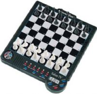 Excalibur 901E-4 Saber IV Mid-Size Electronic Chess Game, Estimated rating 1750, with 73 strength levels, Sensory chess board with magnetic pieces, LCD display shows your every move, Accommodates either 1 or 2 players, Magnetic sensory board notes your move (901E4 901E 4 901E 901 SABERIV SABER4)