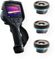 FLIR 90206-0101-NIST Model E96-24-14-42-NIST Advanced Thermal Imaging Camera, Black, 24, 14 and 42-degree NIST Certified Lenses;  UltraMax and MSX image enhancement; 5 MP, with built-in LED photo/video lamp; 4 in., 640 × 480 pixel touchscreen LCD with auto-rotation; Removable SD card; Continuous LDM, One-shot LDM, One-shot contrast,and Manual focus; Real-time radiometric recording (FLIR902060101NIST FLIR 90206-0101-NIST E96-24-14-42-NIST TERMAL CAMERA) 