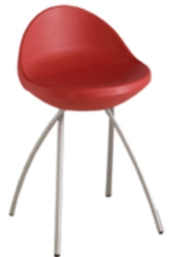 Gautier 902-300 Stool Cico, City Collection, Red Finish, L: 42 cm (16.53