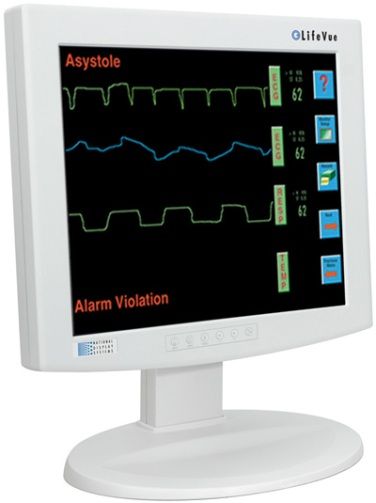 NDS Surgical Imaging 90M0316 LifeVue Series Patient Monitoring 15-Inch High Bright Color Display with Resistive Touchscreen and Audio Alarm, Resolution (H x W) 1024 x 768, Luminance 430 cd/m2, Contrast Ratio 500:1, Provides more than 70dB of Sound at 1 Meter in Front of the Display Meets, Fastest Response Time  Sweep Speeds up to 50 mm/sec (90R-0316 90R 0316)