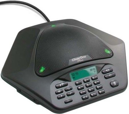 ClearOne 910-158-555 MAX EX Expansion Kit Tabletop Conference Phone, Includes MAX Phone Unit and Connecting 12 Cat. 5 Cable without Base Unit, Small conference rooms up to 8 people, Noise cancellation removes background noises from fans or HVAC systems, Full-duplex sound enables participants to speak and listen at the same time without cutting in and out, UPC 671010585551 (910158555 910158-555 910-158555)