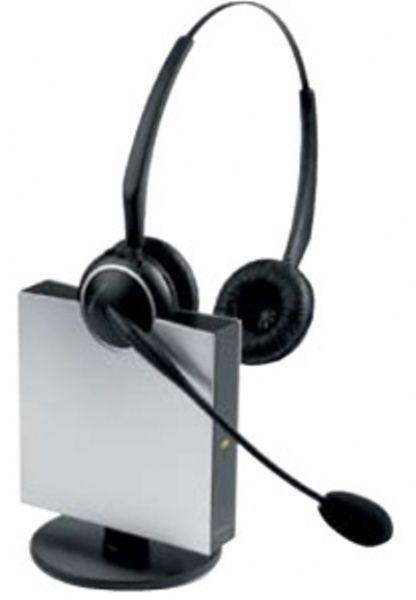 GN Netcom 9129-808-105 model Jabra GN9120 Duo Wireless Headset, Wireless - DECT Connectivity Technology, Headphones - binaural Type, 1.8GHz Radio Frequency Range, 490 ft Transmission Range, Up To 12 hours Run Time, Semi-open Headphones Form Factor, Dynamic Headphones Technology, Stereo Sound Output Mode (9129808105 9129 808 105 GN-9120 GN 9120)