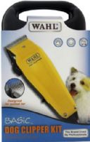 Wahl 9160-2018 Basic Dog Clipper Kit; Carbon steel blades steel; Facilitates and you get a perfect cut; Blade guard; Ergonomic handle; Cut Leveler; Includes Hair styler, Styling comb, 4 guide combs, Cleaning Brush, Blade Oil and Instructive (91602018 9160 2018 916-02018 91602-018) 