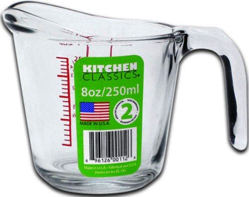 Kitchen Classics 91659LIB Measuring Cup 8 oz, 3.75