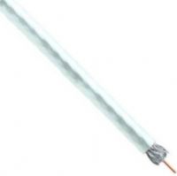 Coleman Cable 92003-46-01 RG6/U Gas Injected Coaxial Cable, White, 1000 feet Reel, 18 AWG (1/.040) Copper Clad Steel Conductors, Foam Polyethylene color natural, Polyester/Aluminum Fusible Tape plus 60% Aluminum Braid and Sweep to 3.0 GHZ, PVC Jacket, UPC 029892403867 (920034601 92003-4601 9200346-01 92003) 
