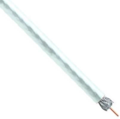Coleman Cable 92003-46-01 RG6/U Gas Injected Coaxial Cable, White, 1000 feet Reel, 18 AWG (1/.040) Copper Clad Steel Conductors, Foam Polyethylene color natural, Polyester/Aluminum Fusible Tape plus 60% Aluminum Braid and Sweep to 3.0 GHZ, PVC Jacket, UPC 029892403867 (920034601 92003-4601 9200346-01 92003)