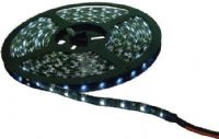 Calrad 92-300-WH-HG Three Chip 300 Light LED Strip, White; 16.4'/5 meters, 3 chip LED, high grade, 2 wire, 2.1 mm connector on each end, 6 Amps, 72 Watts; Water resistant, flexible silicon PCB can be bent to a maximum radius of 2 cm, solid state, high shock/vibration resistant; UPC 601520930060 (92300WHHG 92-300WH-HG 92300-WHHG 92300-WH-HG) 