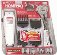 Wahl 9243-004 Model HOMEPRO Clipper Trimmer Hair Cutting Kit, 16 pieces; Clipper and seven guide combs provide everything you need to cut the complete range of hairstyles and lengths at home, Pro-quality, high carbon steel blades are precision-ground to stay sharp longer, UPC 043917924342 (9243004 9243 004 PCWL9243) 