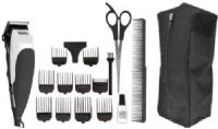 Wahl 9243-4708 HomeCut 17-Piece Hair Cutting Kit; Self-sharpening, high-carbon steel blades ar e precision ground to sta y sharp longer; 10 guide combs and se veral accessories mak e it easy to get the right cut, the first time; Thumb-adjustable taper lever control allows for multiple cutting lengths; UPC 043917963525 (92434708 9243 4708 924-34708 92434-708)  