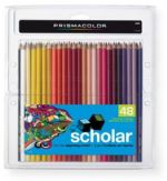 Prismacolor 92807 Scholar Colored Pencil 48 Color Set; Quality art pencils featuring smooth, creamy texture for blendability; Strong stick leads with rich pigmented color; Non toxic; Set includes 48 colored pencils; colors are subject to change; High quality art pencils designed for beginning artists and crafters; UPC 073640928072 (92807 PS348 PS-348 PRISMACOLOR92807 PRISMACOLOR-92807 PRISMA-COLOR-92807) 