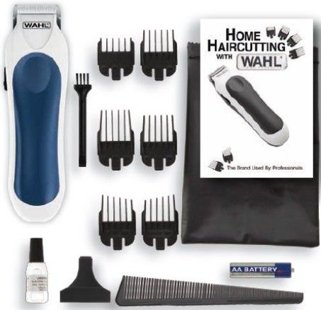 Wahl 9307-1108 Cordless Mini Pro 13-Piece Touch-Up & Trim Hair Cutting Kit; Self-sharpening, high-carbon steel blades are precision ground to stay sharp longer; 6 guide combs and several accessories make it easy to get the right cut, the first time; Compact size is perfect for touch-ups ar ound ears, sideburns, and necklines; UPC 043917000046 (93071108 9307 1108) 