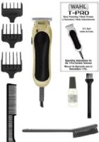 Wahl 9307-300 T-Pro 6-Piece Corded T-Blade Hair Cutting Kit; Features precision-ground, high perf ormance blade that ensur es a smooth cut; 3 guide combs and se veral accessories mak e it easy to get the right cut, the first time; Compact size is perf ect for touch-ups ar ound ears, sideburns, and necklines; UPC 043917930756 (9307300 9307 300 930-7300)  