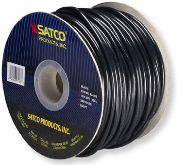 Satco 93-183 18/2 SVT 105 Degrees C Pulley Cord, Black, cULus Listed, Rated for 300 Volts, Suitable for Light fixture installation, 250 Feet per Spool, Weight 6.25 Pounds; UPC 045923931833 (SATCO 93183 SATCO 93-183 SATCO93183 SATCO-93183 SATCO 93 183 SATCO93-183)