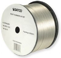 Satco 93-307 Type 18/2 SPT-2 Bulk Wire, AWG 18 Electrical Wire, 2 Conductors, Clear Silver, Rated for 300 Volts and 105 Degrees Celsius, UL Classified as cRUus Recognized Component, 2500 Feet per reel, Weight 75 pounds, UPC 045923933073 (SATCO93-307 SATCO 93307 SATCO 93/307 SATCO-93 307) 
