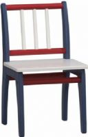 Linon 94001WHT-01-KD-U Admiral Chair, Red/Blue/White Finish, The rugged Admiral Chair is finished in a lead-free, non-toxic wipe clean paint, Pine and Painted MDF, Some Assembly Required, Dimensions (W x D x H) 14.17 x 14.17 x 23.63 Inches, Weight 12.68 Lbs, UPC 753793805764 (94001WHT01KDU 94001WHT-01KDU 94001WHT-01-KD 94001WHT-01 94001WHT) 