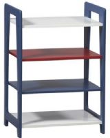 Linon 94007WHT-01-KD-U Admiral Collection Shelf, Lead-free, non-toxic wipe clean paint, Built kid-tough, Red, white and blue finish, 31.8 x 4.2 x 20.6 inches Dimensions (94007WHT 01 KD U 94007WHT01KDU) 