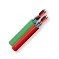 Belden 9451D A5QU1000, Model 9451D, 22 AWG, 2-Pair, Audio Cable; Red and Green Pair; Riser-CMR Rated; Stranded Tinned copper pairs; Polyolefin insulation; Beldfoil Tape shield with drain wire; PVC jacket; Parallel construction; UPC 612825252825 (BTX 9451DA5QU1000 9451D A5QU1000 9451D-A5QU1000 BELDEN) 