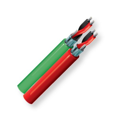 Belden 9451D A5QU1000, Model 9451D, 22 AWG, 2-Pair, Audio Cable; Red and Green Pair; Riser-CMR Rated; Stranded Tinned copper pairs; Polyolefin insulation; Beldfoil Tape shield with drain wire; PVC jacket; Parallel construction; UPC 612825252825 (BTX 9451DA5QU1000 9451D A5QU1000 9451D-A5QU1000 BELDEN)