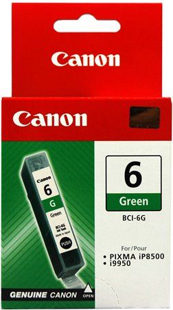 Canon 9473A003 Model BCI-6G Green Ink Cartridge for use with Canon PIXMA iP8500, i9900 and i9950 Printers, New Genuine Original OEM Canon Brand, UPC 013803040180 (9473-A003 9473 A003 9473A-003 9473A 003 BCI6G BCI 6G)