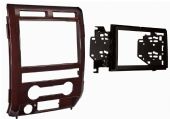 Metra 95-5822CM Ford F-150 2009-2010 Radio Adaptor, Double DIN radio provision, Painted a scratch resistant Curly Maple (matches F-150 King Ranch), Specifically for non NAV models that have the driver info switches in the factory panel, UPC 086429219391 (955822CM 955822CM 955822CM) 