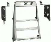 Metra 95-7336S Hyundai Genesis Coupe Radio Adaptor Mount Kit, Double Din Radio Provision, ISO Stacked Head Unit Provision, Painted silver to Match Factory Finish, 95-7336B in Black, Applications: 2010-10 Hyundai Genesis Coupe without Nav with Auto Climate Control/2010-12 Hyundai Genesis Coupe W/ Nav UPC 086429204946 (957336S 9573-36S 95-7336S) 