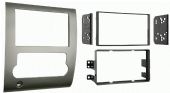 Metra 95-7424 Nissan Titan 08-12 DDIN Radio Adaptor Kit, Double DIN radio provision, Custom design allows the retention of the factory climate controls and passenger airbag light in their original location, Designed specifically for installation of double DIN radios or two single DIN radios, Recessed DIN opening, Painted silver contoured and textured to match factory dash, Comprehensive instruction manual, UPC 086429173235 (957424 9574-24 95-7424) 