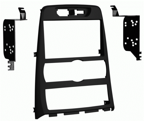 Metra 95-7336B Hyundai Genesis Coupe Radio Adaptor Mount Kit, Double Din Radio Provision, ISO Stacked Head Unit Provision, Painted black to Match Factory Finish, 95-7336S in Silver, Applications: 2010-10 Hyundai Genesis Coupe without Nav with Auto Climate Control/2010-12 Hyundai Genesis Coupe W/ Nav, Wiring and Antenna Connections (Sold Separately), 70-7303 Hyundai/Kia Wiring Harness, 40-KI11 Hyundai/Kia Antenna Adapter, UPC 086429238620 (957336B 9573-36B 95-7336B)
