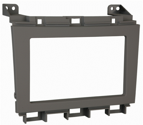 Metra 95-7427G 09-Up Nissan Maxima DDIN Radio Adaptor gray, Double DIN Radio Provision, Stacked ISO Mount Units Provision, Metra patented Quick Release Snap In ISO mount system with custom trim ring, Includes parts for installation of double DIN radios or two single DIN radios, Painted bronze over a custom texture to match OEM factory finish, Comprehensive instruction manual, Kits Available, UPC 086429186402 (957427G 9574-27G 95-7427G)