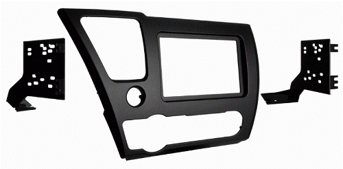 Metra 95-7882B Honda Civic 13-Up Radio Adaptor Mount Kit, Double DIN Radio Provision, Painted Matte Black, Applications: 2013-Up Honda Civic, Wiring and Antenna Connections (Sold Separately), 70-1729 Acura/Honda Wiring Harness, 70-1730 Acura/Honda Amplifier Interface Harness, 40-HD11 Acura/Honda Antenna Adapter, UPC 086429281107 (957882B 9578-82B 95-7882B)