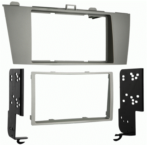 Metra 95-8212 Toyota Solara DDIN Radio Adaptor Kit 04-08, Double DIN Radio Provision, Stacked ISO Mount Units Provision, Recessed DIN opening, Designed specifically for the installation of double DIN radios or two single DIN radios, Metra patented Snap In ISO Support System, Comes with oversized under radio storage pocket, Painted silver and contoured to match factory dashboard, Comprehensive instruction manual, UPC 086429171651 (958212 9582-12 95-8212)
