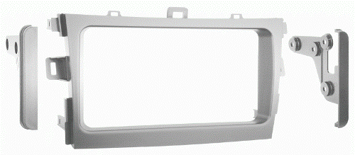 Metra 95-8223S 09-13 Toyota Corolla DDIN Radio Adaptor Kit Silver, Double DIN radio provision, Designed specifically for installation of double DIN radios or two single DIN radios, Painted to match factory color and texture, Factory brackets are used for multiple applications and rigidity, Painted Silver to match OEM color and finish, Available Kits: 95-8223= Black / 95-8223S= Silver, UPC 086429183005 (958223S 9582-23S 95-8223S)