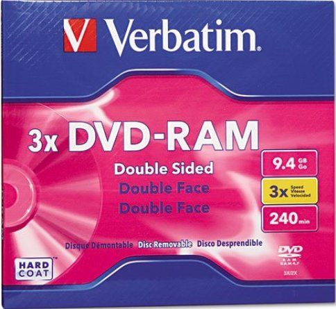 Verbatim 95003 - Type 4 Double-Sided DVD-RAM Cartridge, High performance rewritable media, Drag-and-drop storage, Fast data transfer, Double sided, Protective hard coat (95003 950-03 950 03)