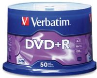 Verbatim 95037 DVD+R 4.7GB 16X Branded, Price per Disc, Sold in 50 Discs Spindles, Silver Thermal Lacquer, Compatible with 1X-16X DVD+R Hardware, Record 4.7GB or 120Min of data and video in approximately 5 minutes, Advanced AZO recording dye optimizes read/write performance, Ideal for recording up to 2 hours of DVD quality home movies and video clips, UPC 023942950370 (95-037 950-37 DVD-95037 DVD95037) 