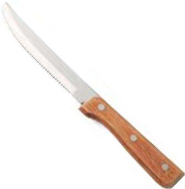 Walco 950527 Stainless Steak Knife, 5-Inch Heavy Duty SS Blade, Pointed Tip, Pakka Wood, Price per Dozen, Case Pack 1 Dozen, Sold by the Case (950-527 950 527)