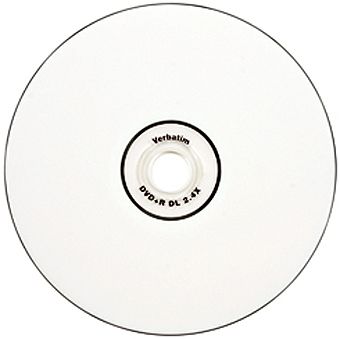 Verbatim 95123 DVD+R DL 8.5GB 2.4X DataLifePlus White Inkjet Printable 20-Pack Spindle. 8.5 Gbytes of storage capacity on a single-sided disc--No need to flip the disc; Supported by high speed Double Layer writers, up to 6X speed. Burn 8.5GB in approximately 17-19 minutes, saving up to 25 minutes per burn, UPC 023942951230 (VERBATIM95123 951 23 951-23)