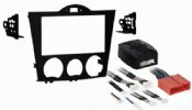 Metra 95-7510 Mazda RX8 2004-2008 Radio Adaptor, Designed specifically for installation of double DIN radios or two single DIN radios, ISO mounts with Metra patented Quick Release brackets include a custom trimplate, Provides a recessed DIN mount with a molded pocket, Contoured and textured to match factory dash, Painted to match matte black factory color and texture, Custom design allows retention of factory climate controls in their original location, UPC 086429182954 (957510 9575-10 95-7510) 